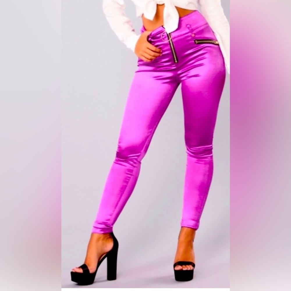 Essue Metallic Punk Rock Pink/Purple leggings New Size M